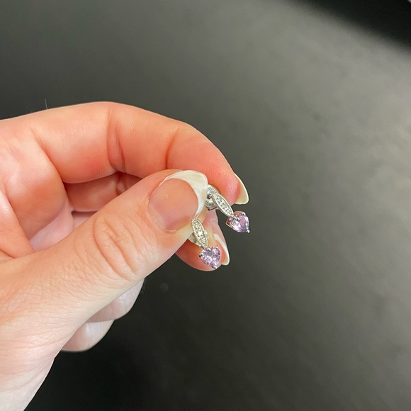 KAY Heart Drop Birthstone Earrings - Picture 5 of 11